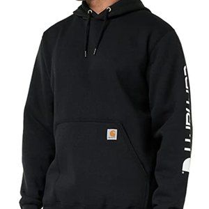 CARHARTT MENS CLASSIC MIDWEIGHT BLACK SWEATSHIRT HOODIE SIZE 2XL TALL